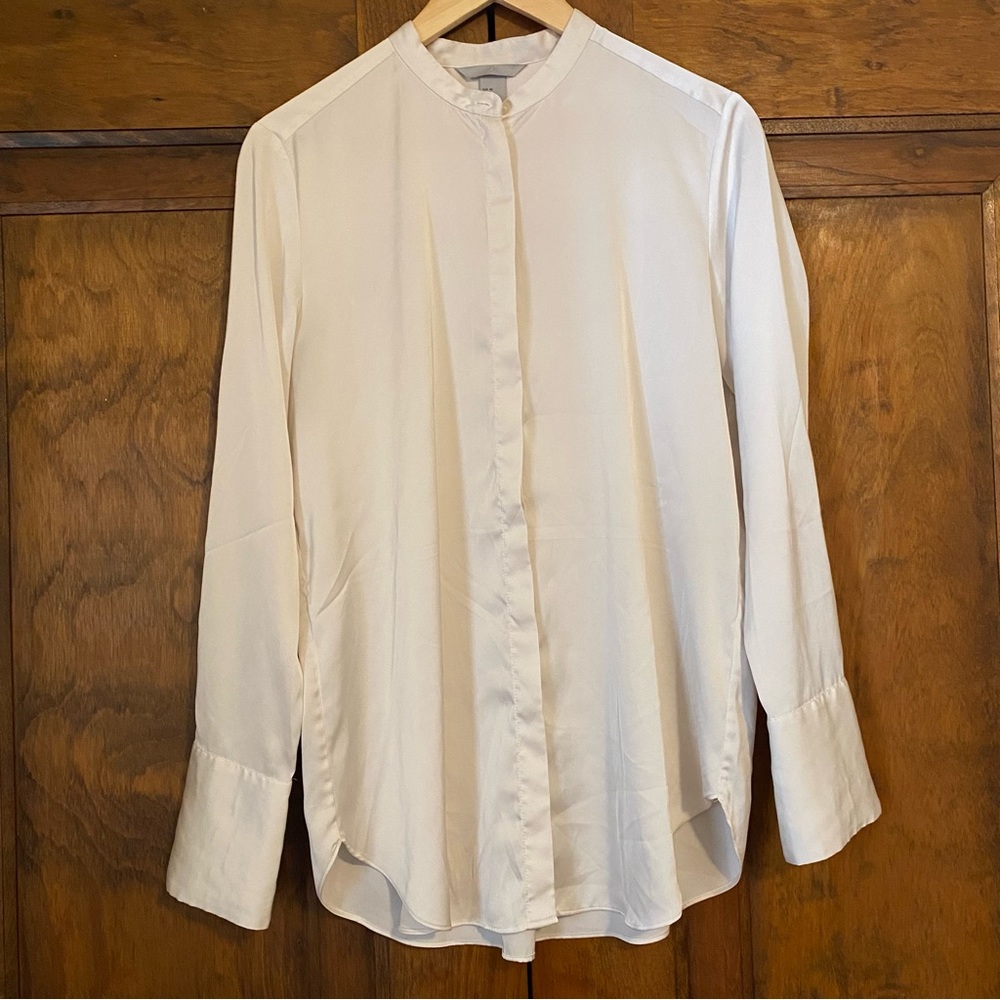 Elegant off white Button-Up Blouse